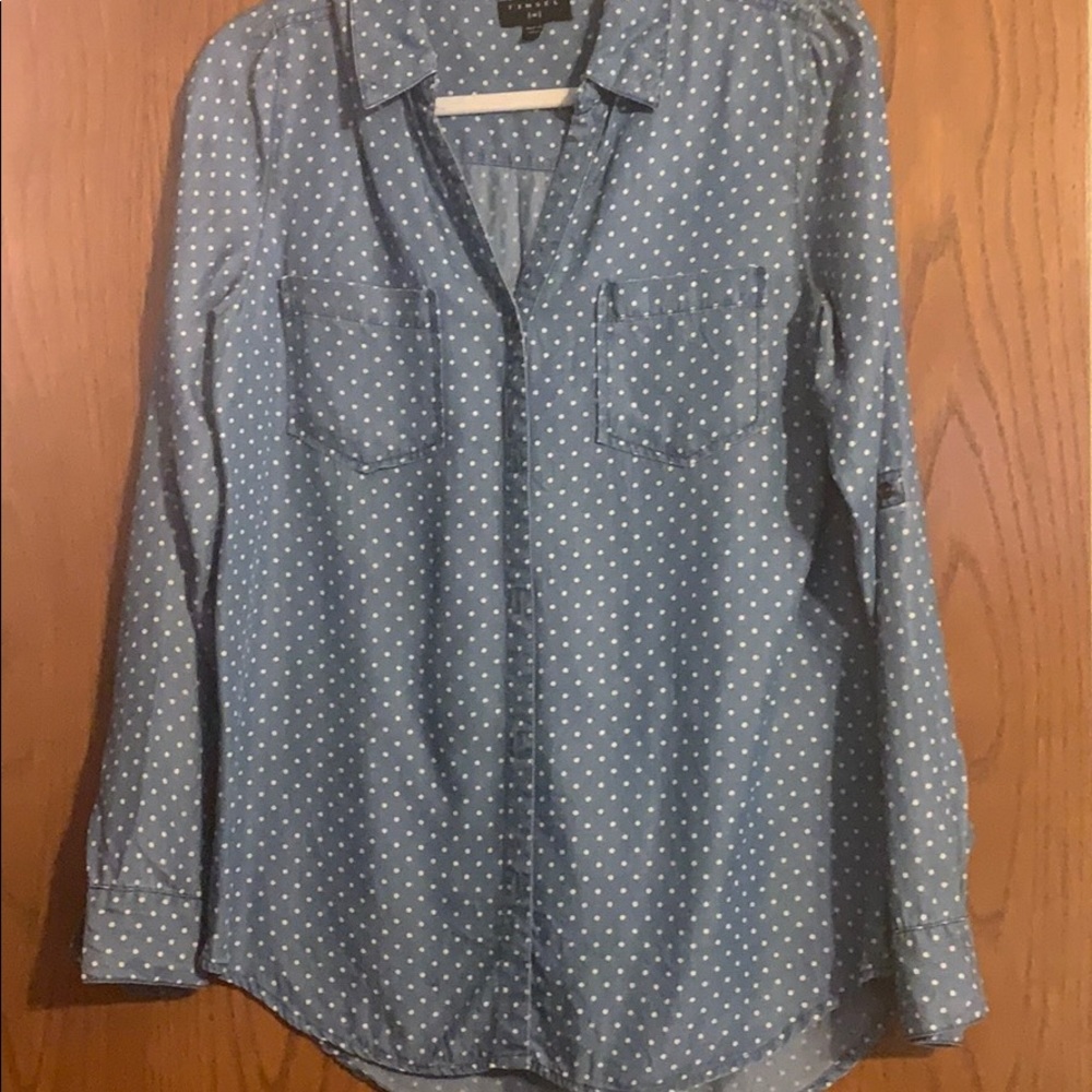 Denim button down